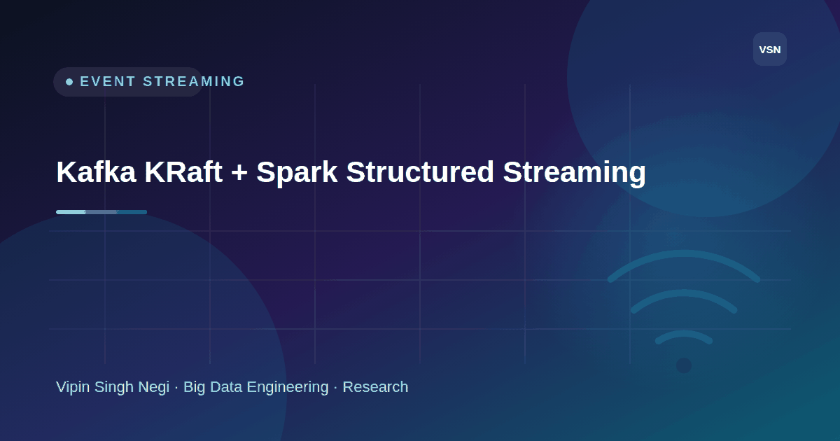 Kafka KRaft and Spark Structured Streaming architecture